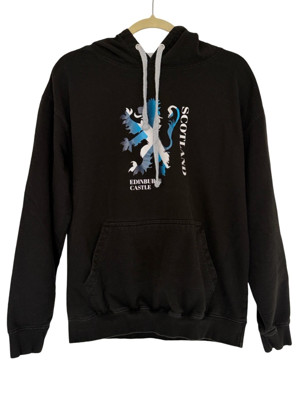 Edinburgh Scotland Castle Graphic Hoodie Black L
